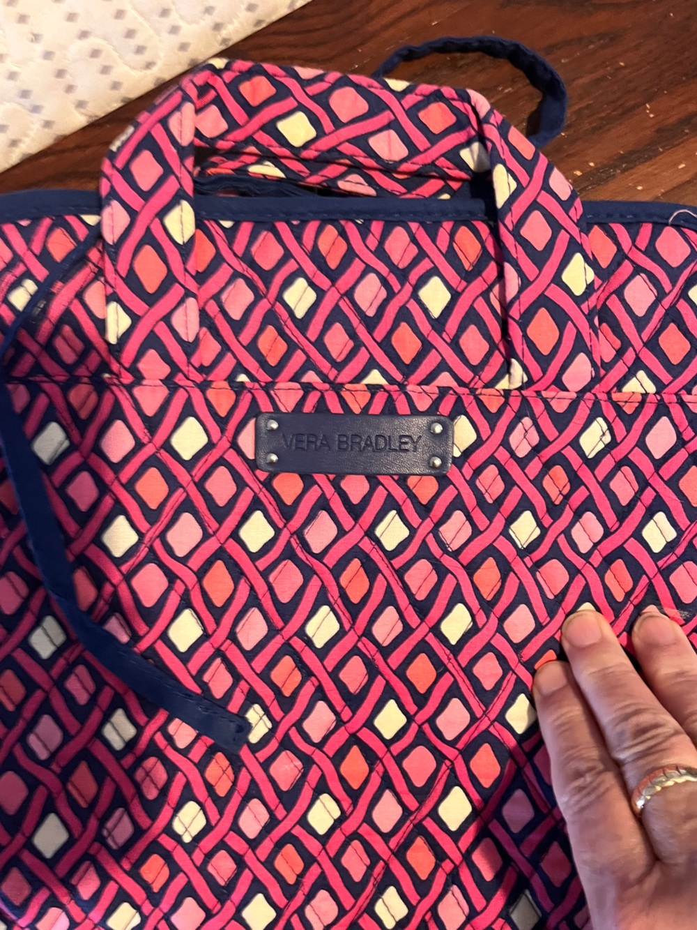 Vera Bradley Pink Patterned Quilted Travel Organizer